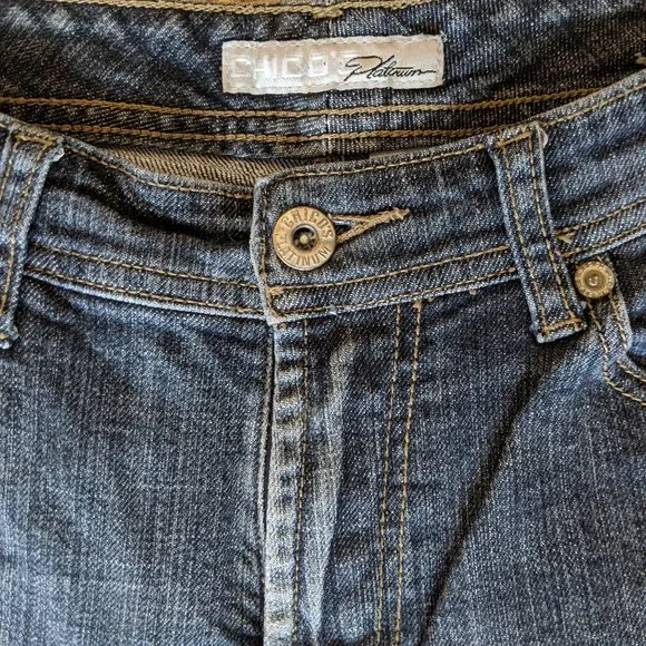 Chico's Platinum Denim Bootcut Jeans - Picture 4 of 6